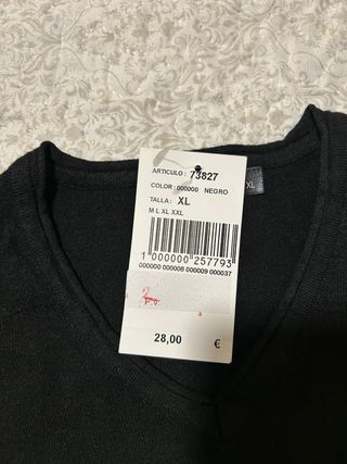 Jersey de punto negro Talla M