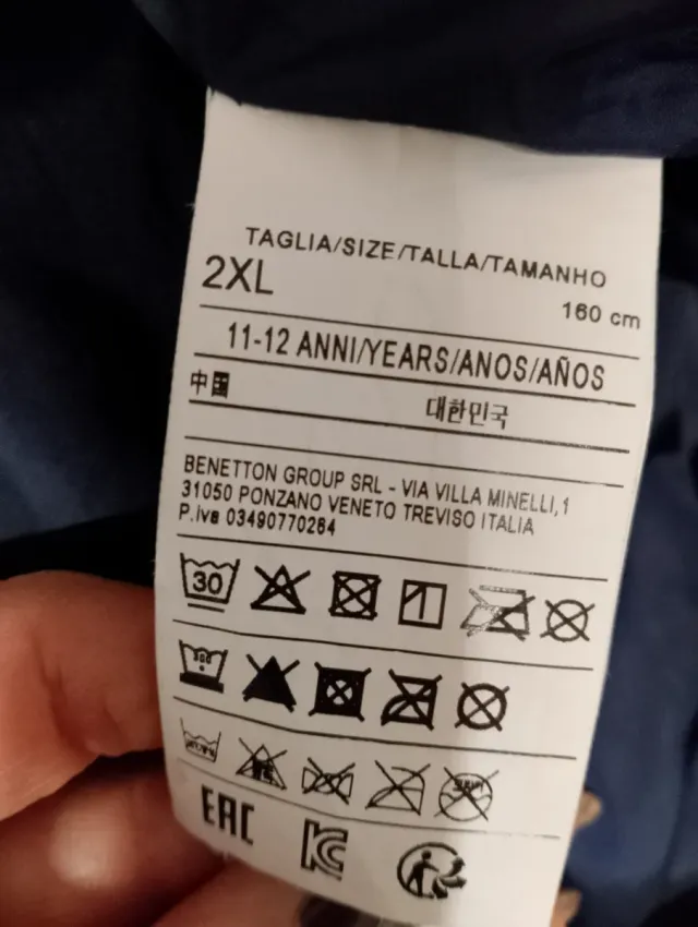 Plumífero niña brillante Benetton