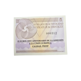 Moneda 20€ Oro España Portugal Unión Europea