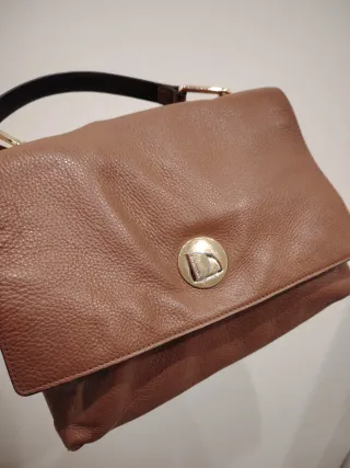Borsa Coccinelle Pelle Saffiano Marrone