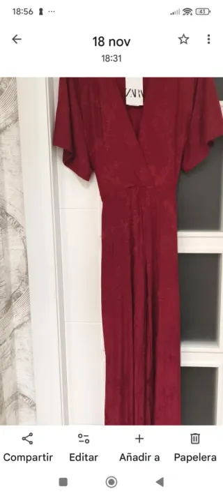 Mono Zara rojo mujer