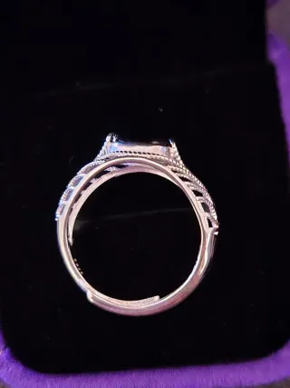 Anillo Ágata Negra plata
