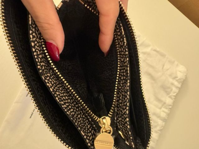 Borbonese borsa tracolla originale marrone/nera op