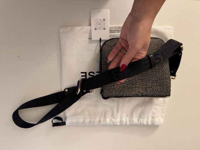 Borbonese borsa tracolla originale marrone/nera op