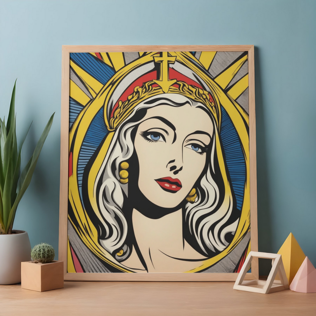 Poster A4 Stile Pop Art Donna