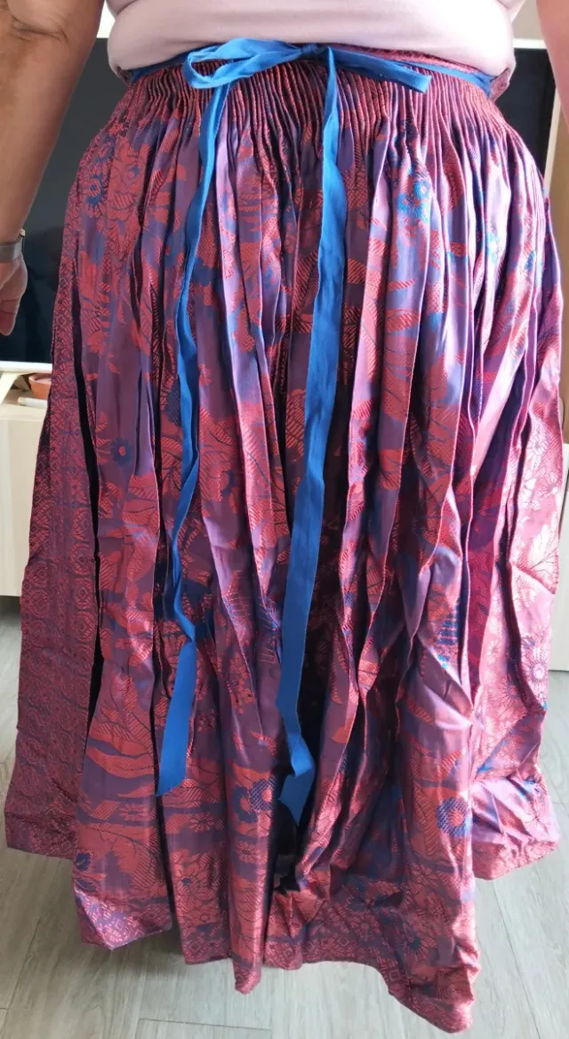 Falda baturra larga estampada talla única