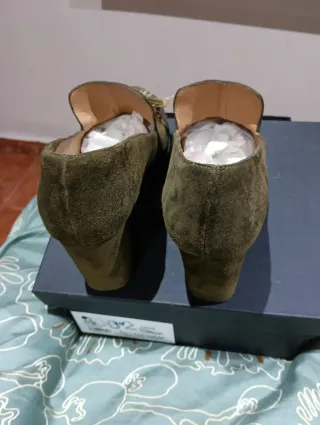 Zapatos ante verde Talla 39