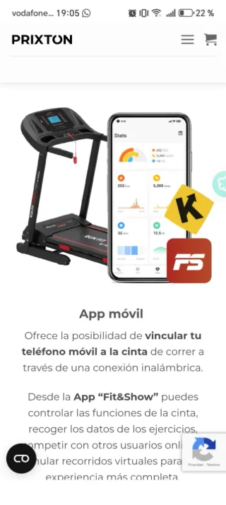 Cinta de correr PRIXTON RUN FIT EVEREST PRO RF300
