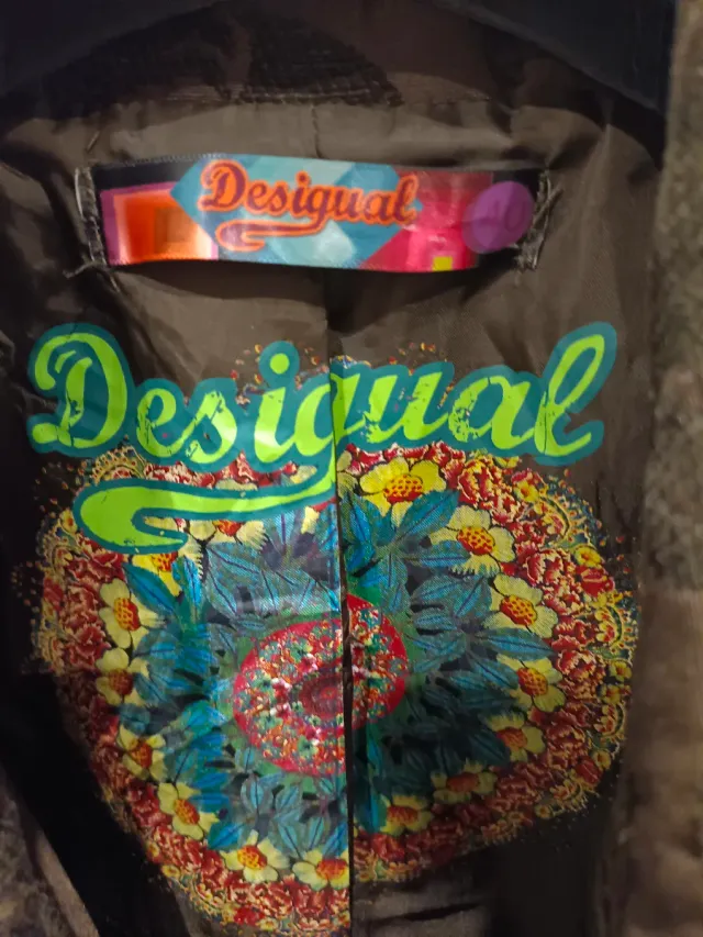 Abrigo Desigual Chocolate Talla 40