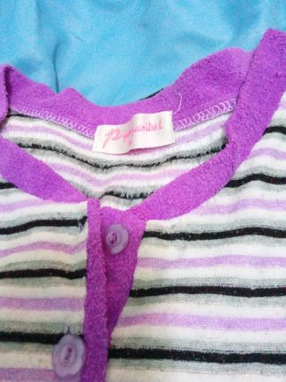 Pijama Pequenitos Rayas Morado Talla M