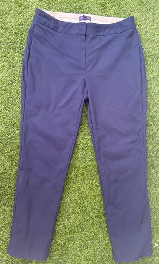 Pantalón Sastre Azul Talla 44 Bajo Escamado