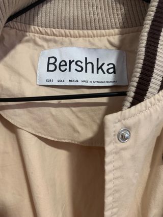 Chaqueta Bomber Bershka Beige Talla M