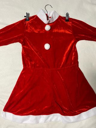 Vestido Mamá Noel Niña Talla Única