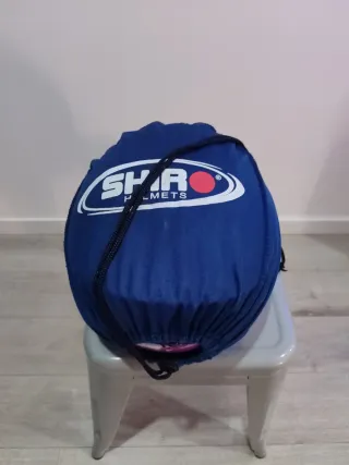 Casco Moto SHIRO Blanco/Morado Talla YS