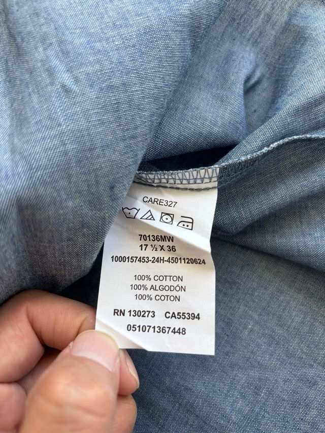 Camisa Wrangler azul hombre nueva