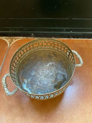 Centro de mesa antiguo de bronce