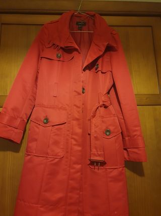 Gabardina Roja Mujer Mango