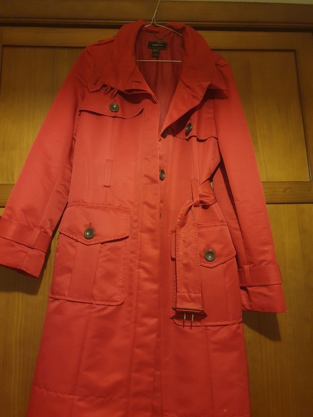 Gabardina Roja Mujer Mango