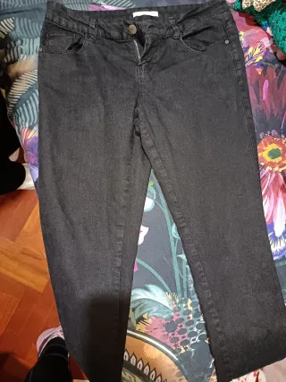 Pantalones vaqueros negros talla 38