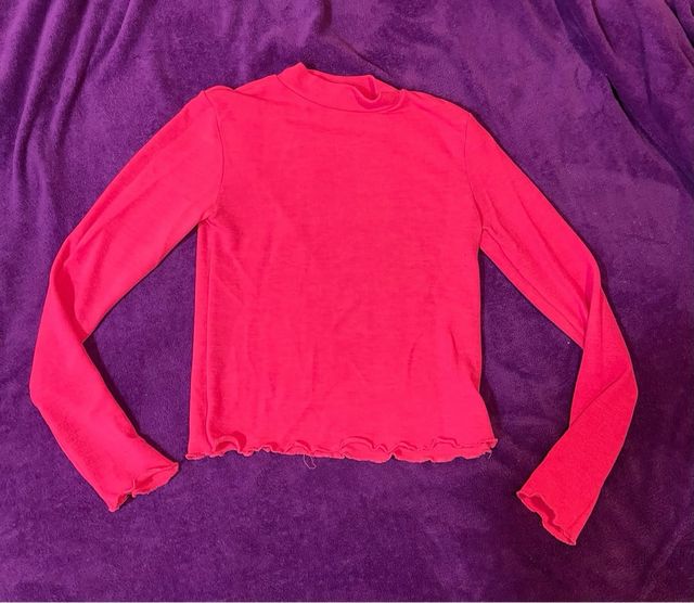 Jersey rosa fucsia cuello alto