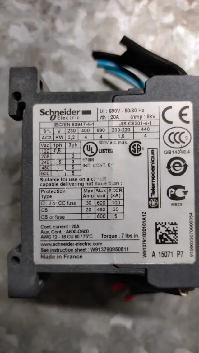 Contactor Schneider Electric TeSys LC1K09