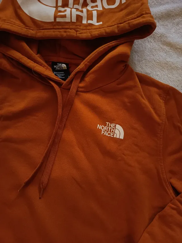Felpa The North Face arancione con cappuccio