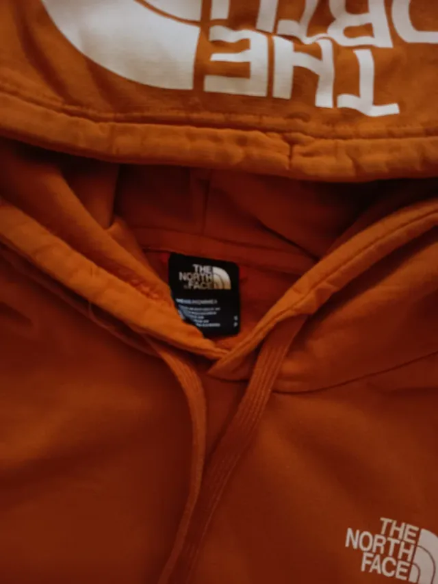 Felpa The North Face arancione con cappuccio
