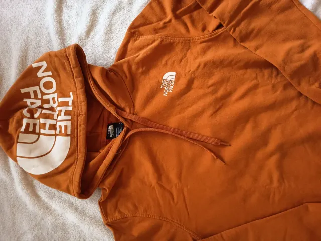 Felpa The North Face arancione con cappuccio