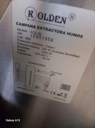 Campana Extractora KOLDEN Inoxidable