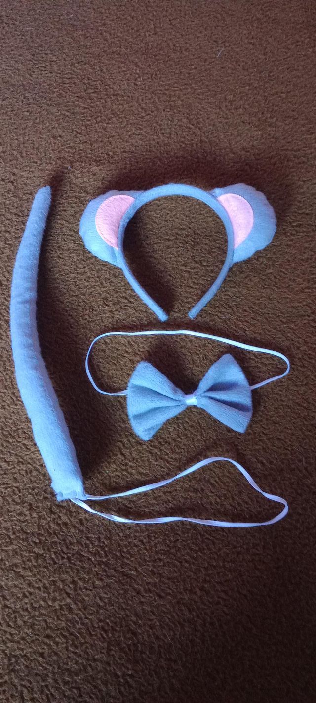 Disfraz ratón orejas, cola y pajarita