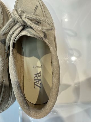 Zapatos náuticos de ante beige