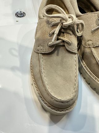Zapatos náuticos de ante beige