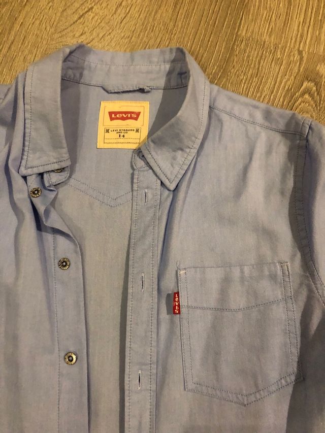 Camisa Levi's niño azul talla 14