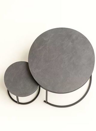 Tavolini rotondi in lavagna