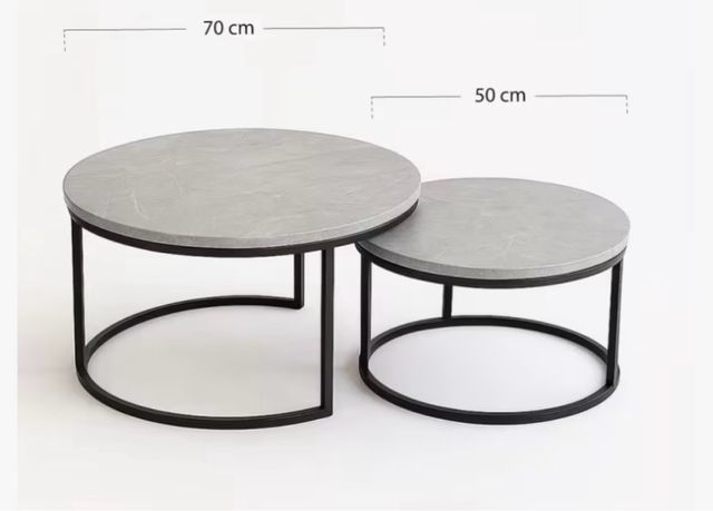 Mesas auxiliares redondas pizarra