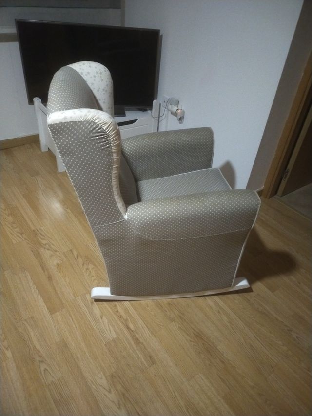 Sillón Mecedora Tela Estampada