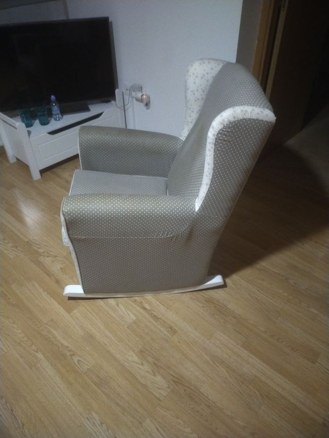 Sillón Mecedora Tela Estampada