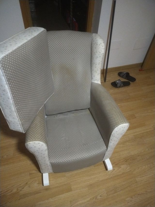 Sillón Mecedora Tela Estampada