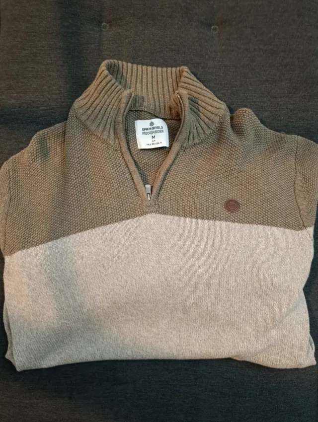 Jersey Springfield M Beige/Marrón Cremallera