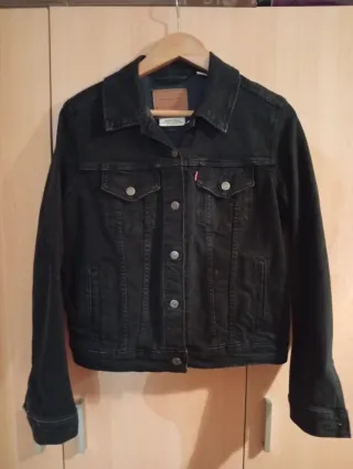 Cazadora Vaquera Levi's Negra Mujer