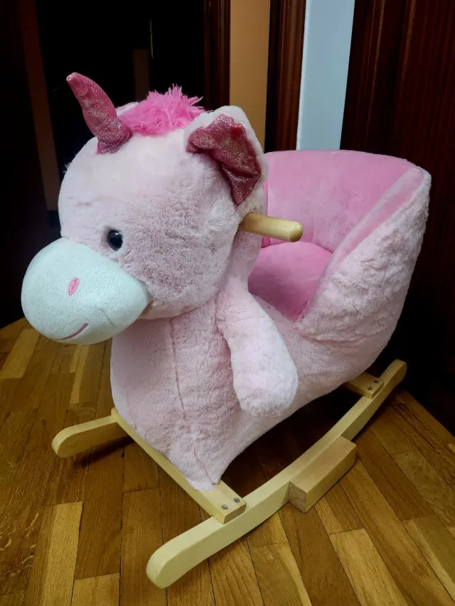 Balancín Unicornio Rosa Peluche