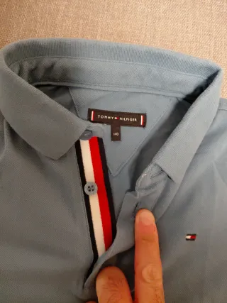 Polo Tommy Hilfiger niño azul talla 140
