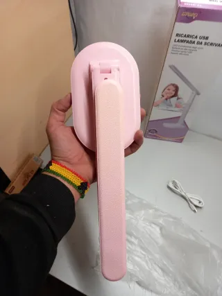 Lampada da scrivania rosa USB