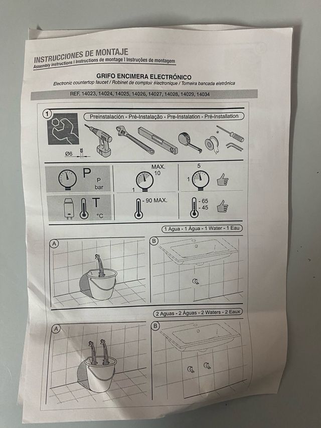 Grifo Electrónico Sensor Cromo Nuevo