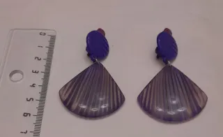 Pendientes de pinza morados