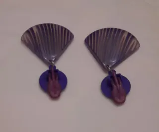 Pendientes de pinza morados