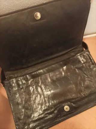 Borsa vintage in pelle nera