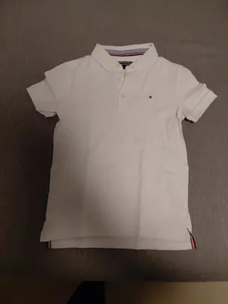 Polo Blanco Niño Tommy Hilfiger Original talla 140