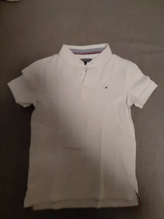 Polo Blanco Niño Tommy Hilfiger Original talla 140