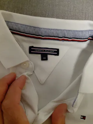 Polo Blanco Niño Tommy Hilfiger Original talla 140